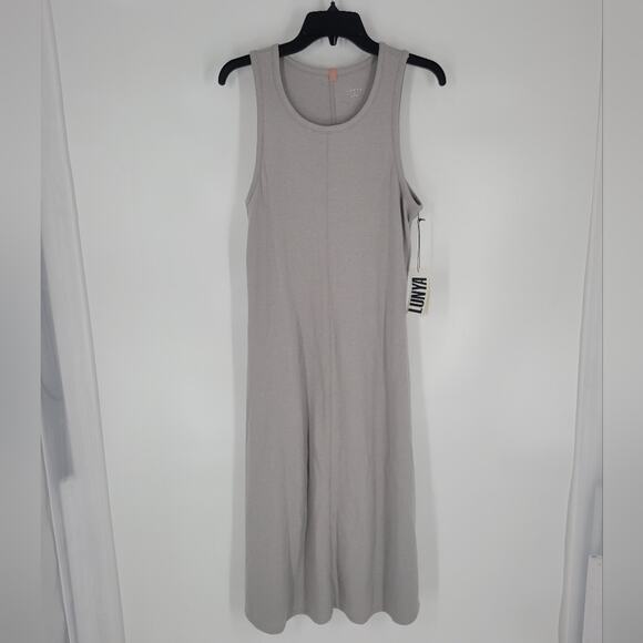 Lunya Ambient Grey Restore Fitted Midi Dress XL - Picture 3 of 9